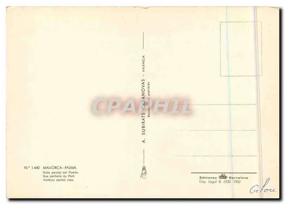 Puerto de Palma — vista parcial — A. Subirats Canovas, N° 1.440 - Reverso