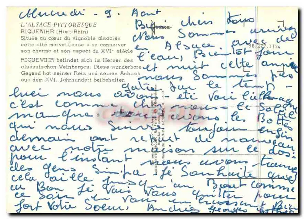 रिक्वेविहर अल्सास — पैनोरमिक दृश्य और स्मारक — अज्ञात एडिटर - पीछे