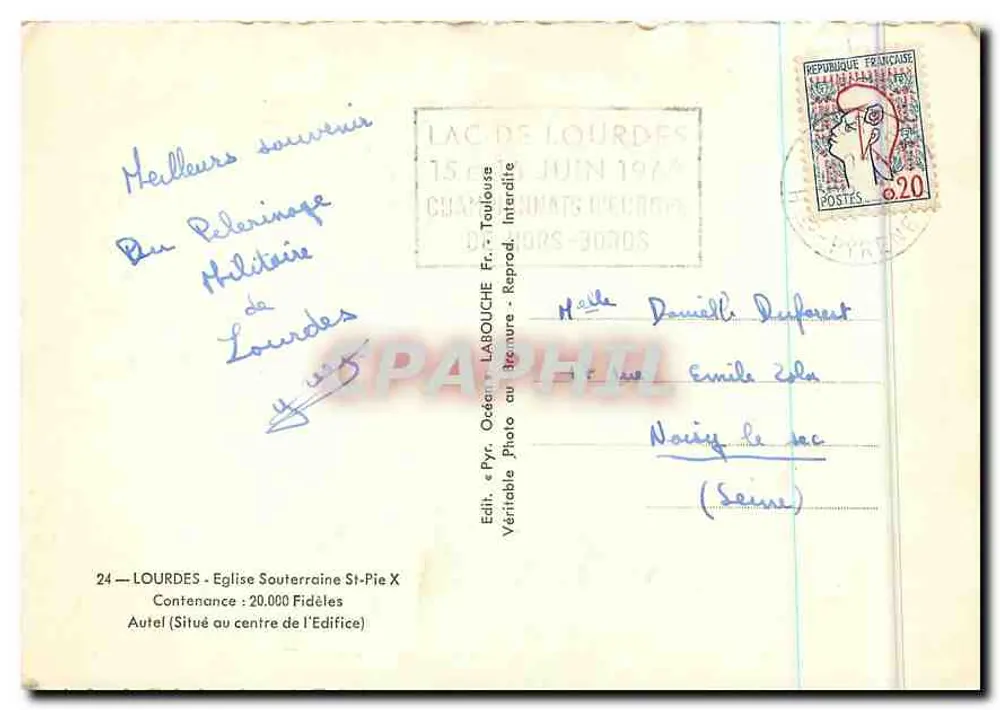 Igreja subterrânea São Pio X — Altar — Editor LABOUCHE - Verso