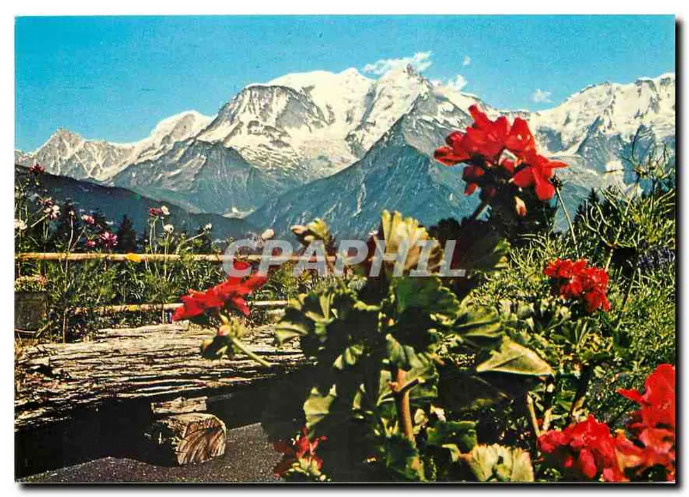 Panorama sur la chaîne du Mont-Blanc — Édition Sarge Deschamps, n° 74170 - Recto