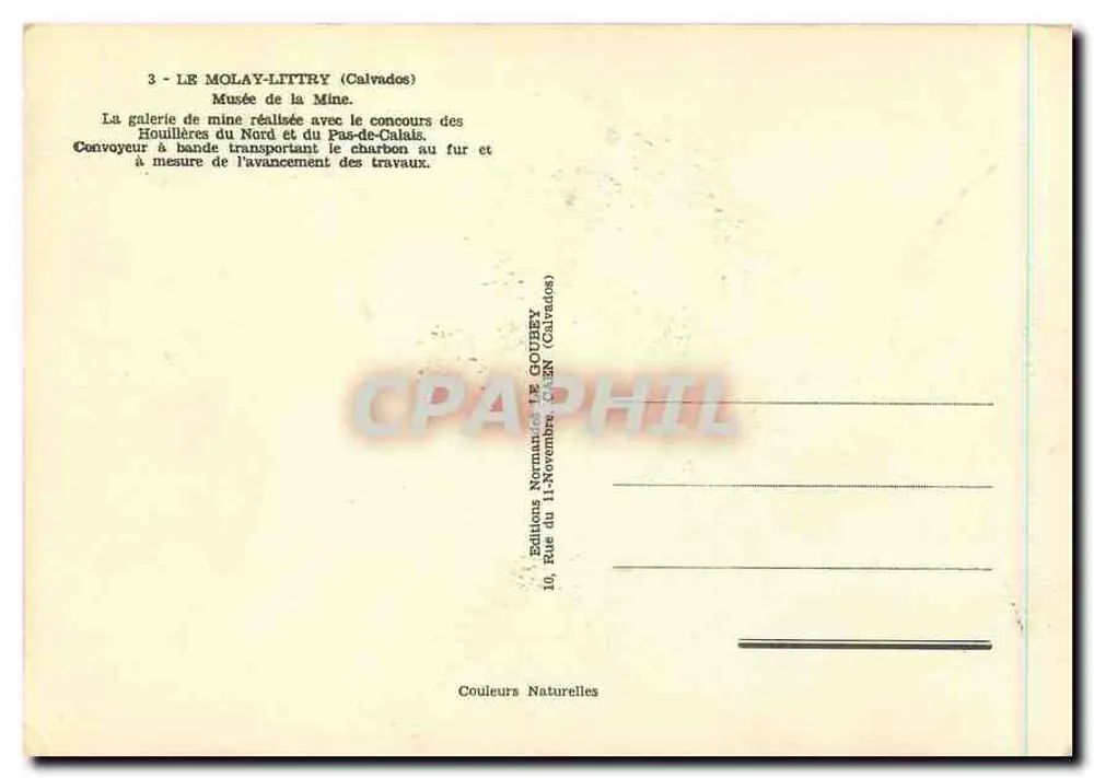 Galeria de mina — Museu da Mina em Molay-Littry (Calvados) — Editor Emy - Verso