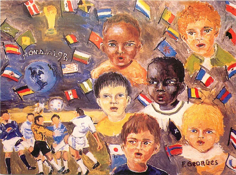 Crianças do mundo — Mundial 98 — F. Georges - Frente