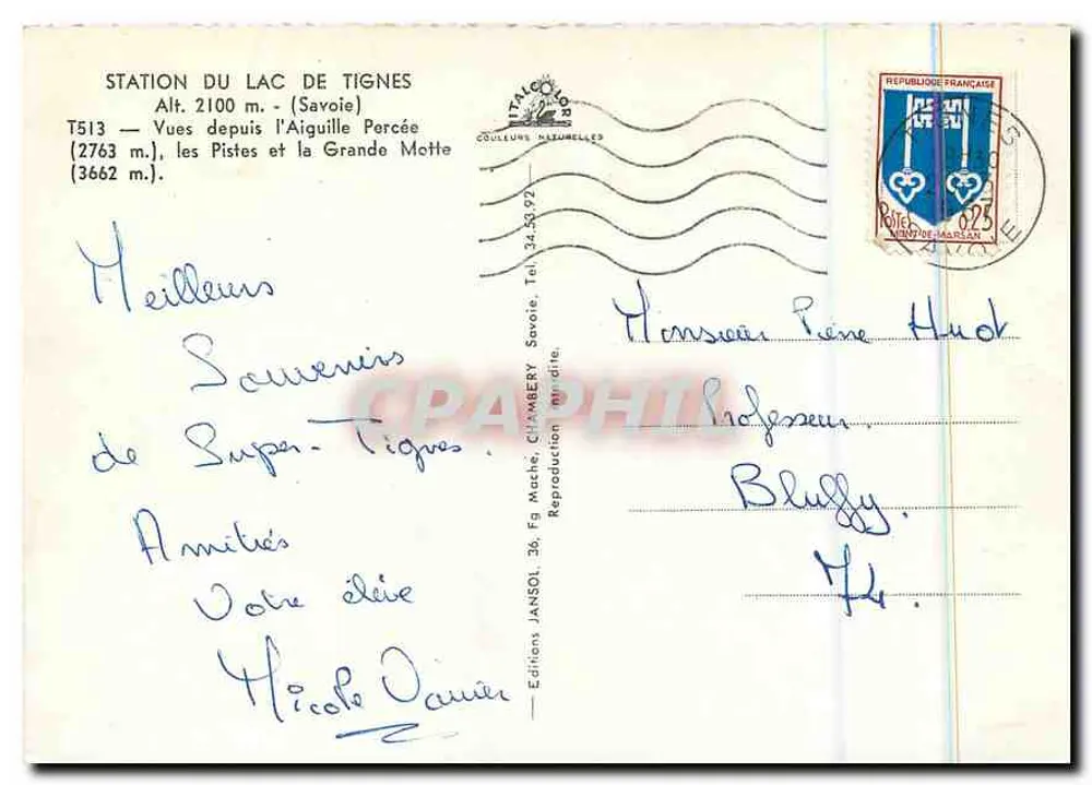 Tignes-See Station — Ansichten von der Aiguille Percée — Jansol Editions - Rückseite