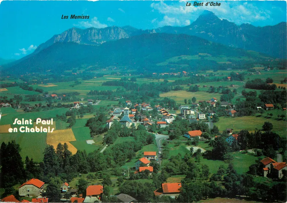 Saint Paul en Chablais — Allgemeine Ansicht mit den Mémises und der Dent d'Oche — Éditions OLLARD BRON - Vorderseite