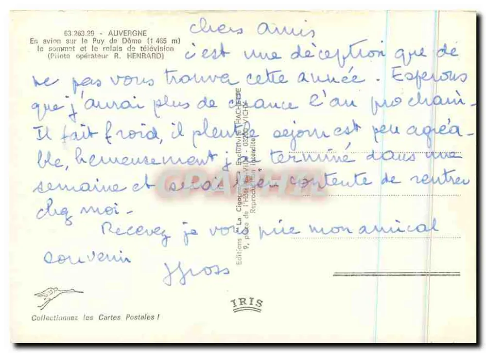 Puy de Dôme — sommet et relais de télévision — IRIS - Verso