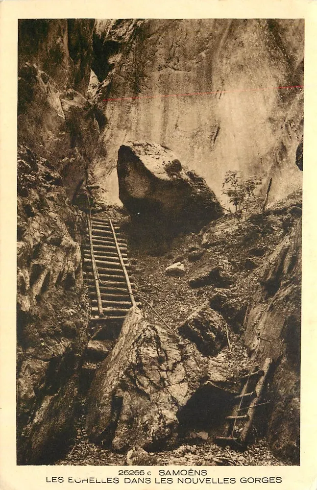As escadas nas Novas Gorges — Samoëns — série 26266 c - Frente