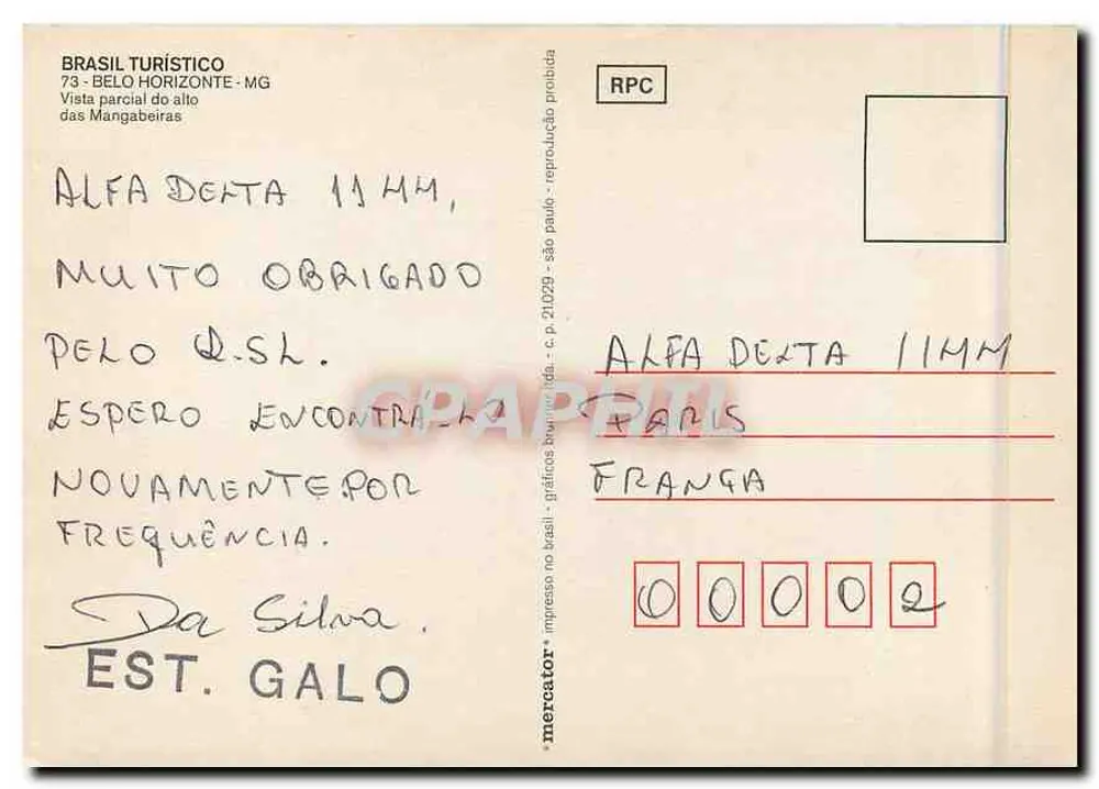 Teilansicht der Mangabeiras — Belo Horizonte, MG — Verlag Brasilitúrico - Rückseite