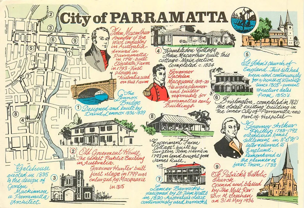 City of PARRAMATTA — Histoire et monuments — éditeur non visible - Recto