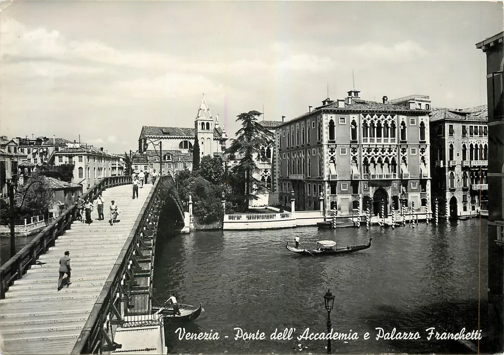 Venetië - Brug van de Academie en Palazzo Franchetti — Ed. S. B. V. n° 558 - Voorkant