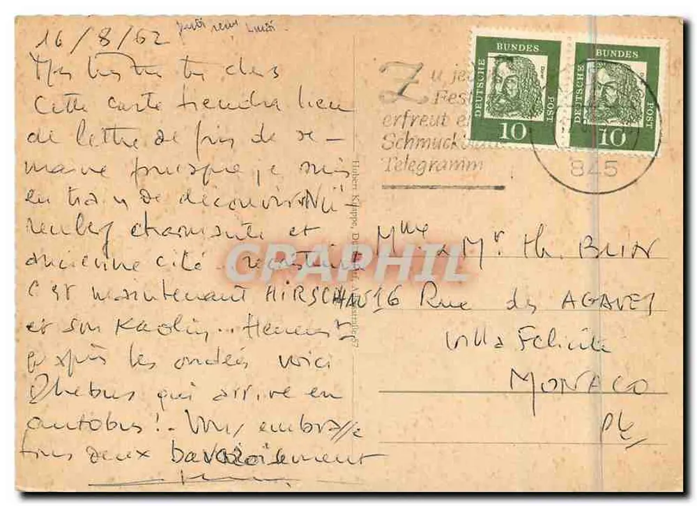Nürnberg — Saudações de Nürnberg — Schöner Brunnen, Lorenz-Münze, Burg, Würzhaus, Henkersteg — editor Lorenz-Münze - Verso