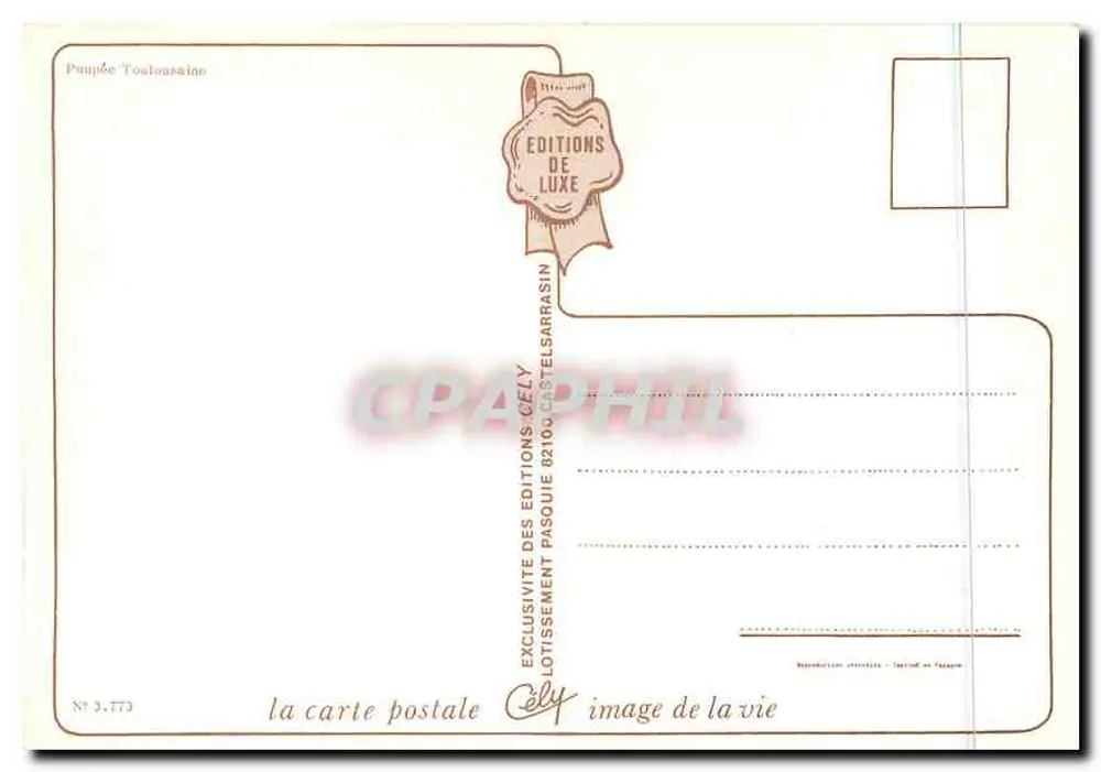 Um Poutou de Toulouse — Edições de Luxo, n° 3.773 - Verso