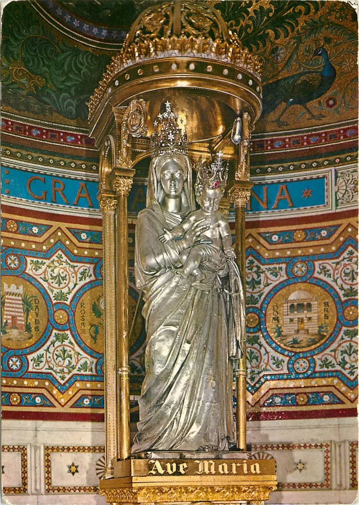 Statue d'argent de Notre-Dame de la Garde — Basilique Notre-Dame de la Garde — Reproduction N. D. de la Garde - Recto