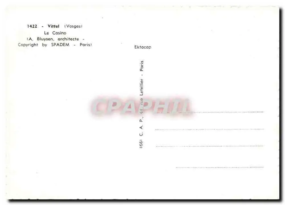 विटेल (वोस्ग) — कैसिनो — आईए. ब्लूइसेन, आर्किटेक्ट - पीछे