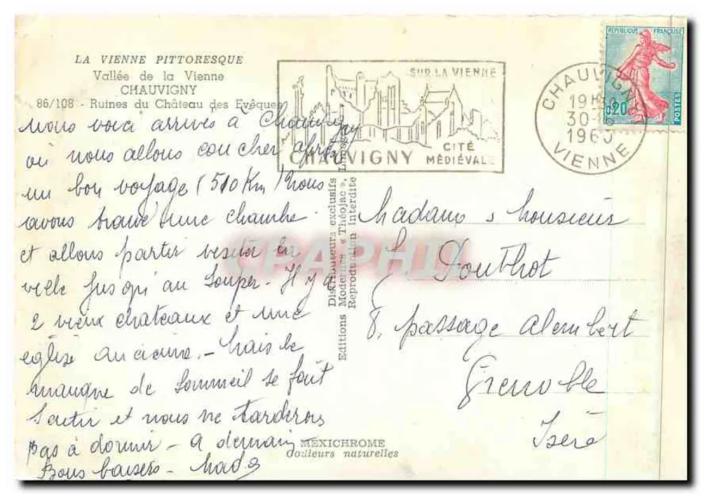 Ruinen des Bischofschlosses in Chauvigny — Tal der Vienne — Méxichrome-Edition - Rückseite