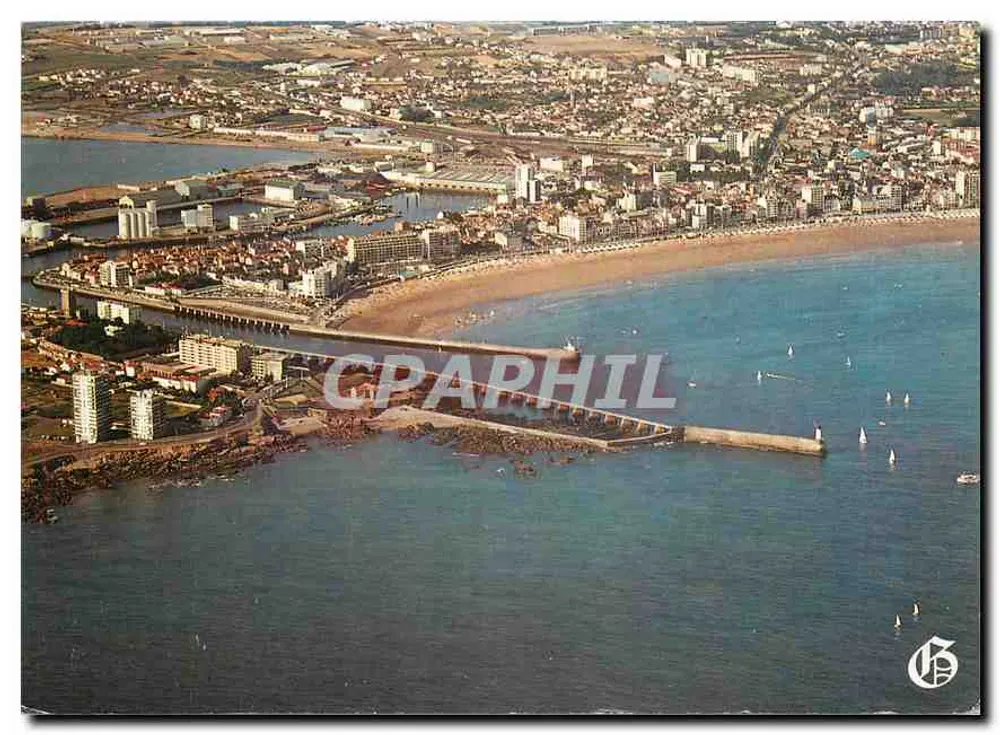 Les Sables-d'Olonne — Vista aérea da praia e das pontas — Éditions Tarrys - Frente