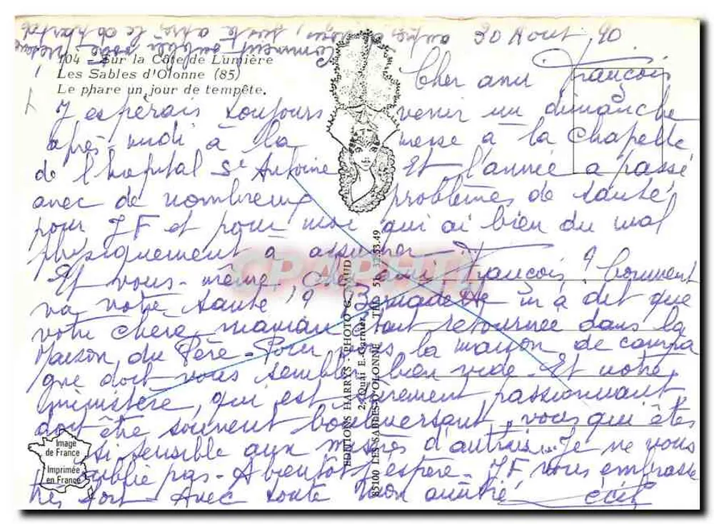 Leuchtturm der Côte de Lumière — Les Sables d'Olonne — Éditions Barres - Rückseite