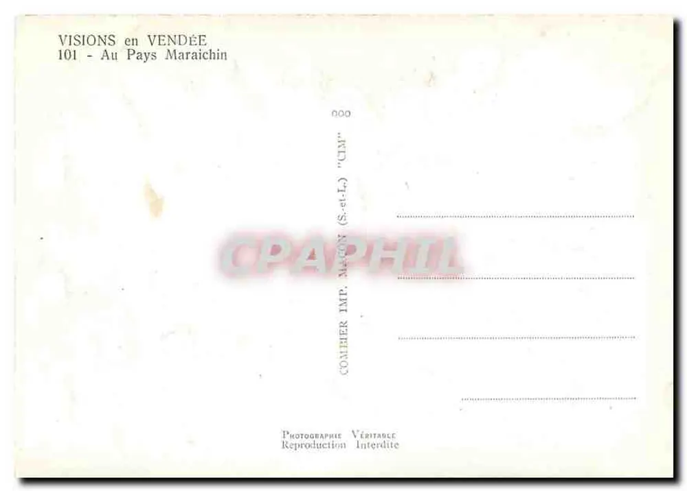 Pays Maraichin — No Pays Maraichin — Coallier Imp. Maçon (S.-et-L.) - Verso