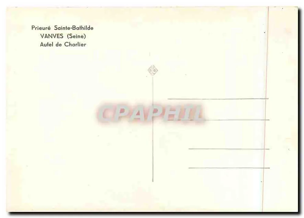 Prieuré Sainte-Bathilde — Vanves (Seine) — Autel de Charlier - Verso