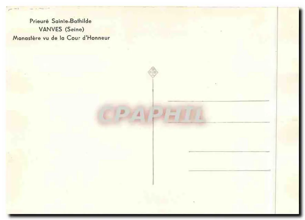 Prieuré Sainte-Bathilde — Vanves (Seine) — Monastère vu de la Cour d'Honneur - Verso