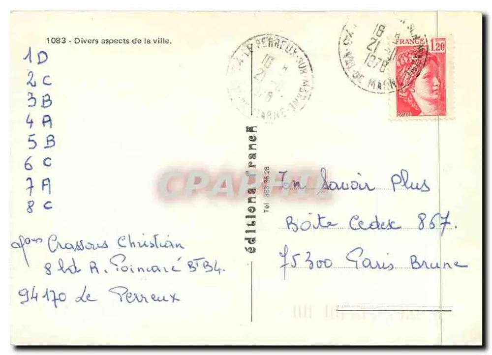 Nogent-sur-Marne — Recuerdo de Nogent — edición Franck, n° 1083 - Reverso
