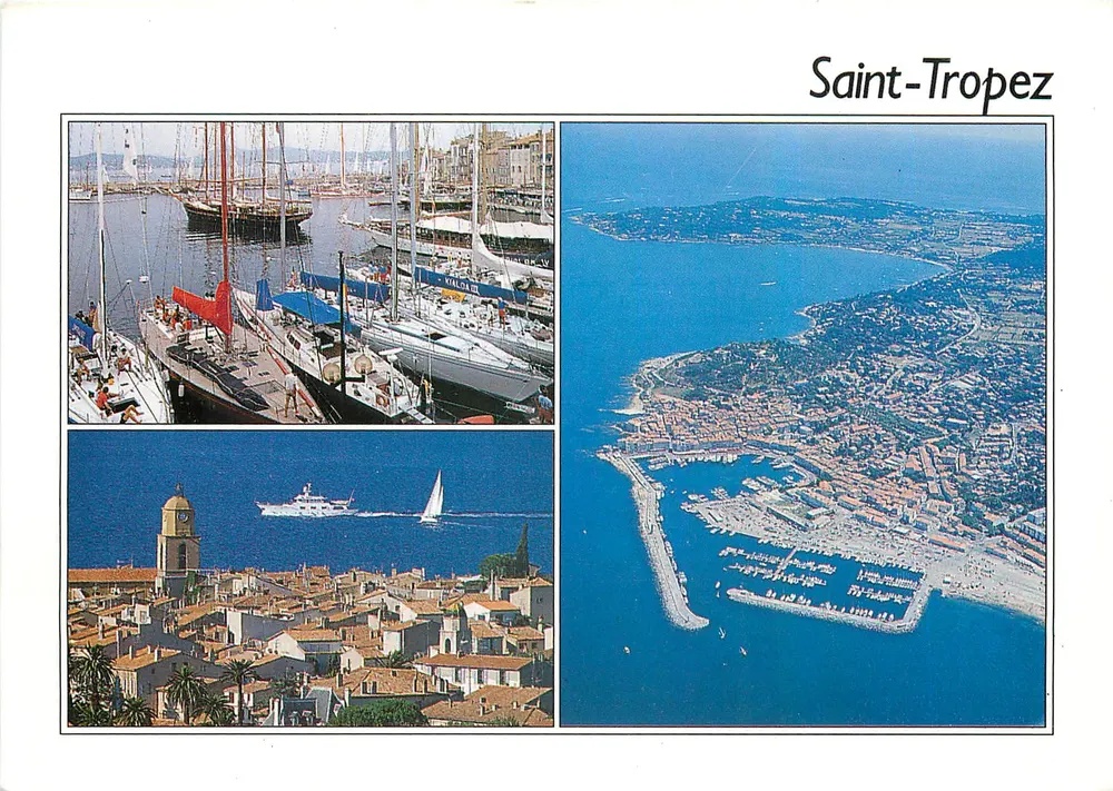 Saint-Tropez — Luftbild und Hafen — Éditions SMT - Vorderseite