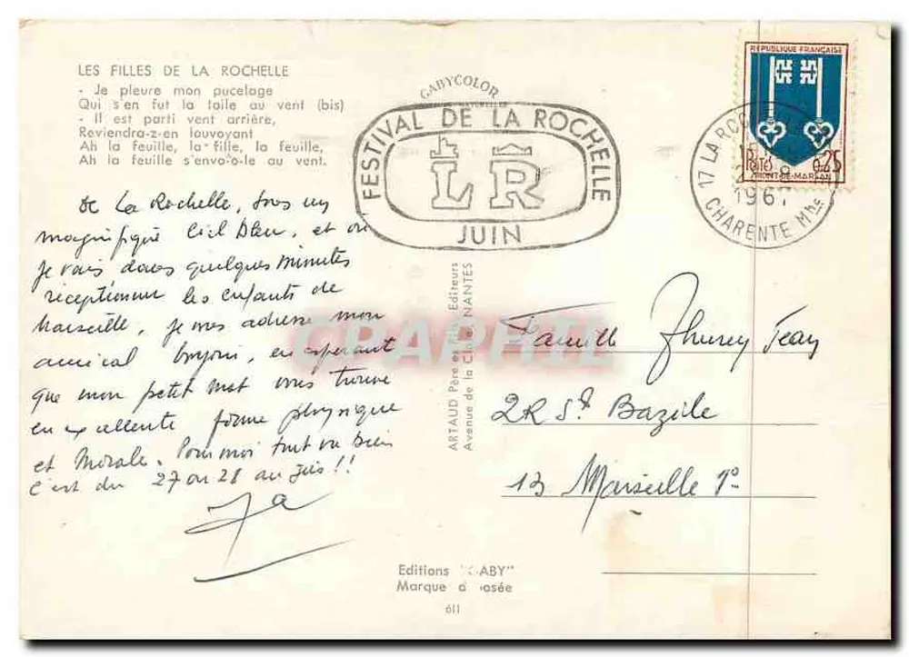 Dziewczyny z La Rochelle — Festiwal La Rochelle czerwiec 1967 — Éditions Gaby - Rewers