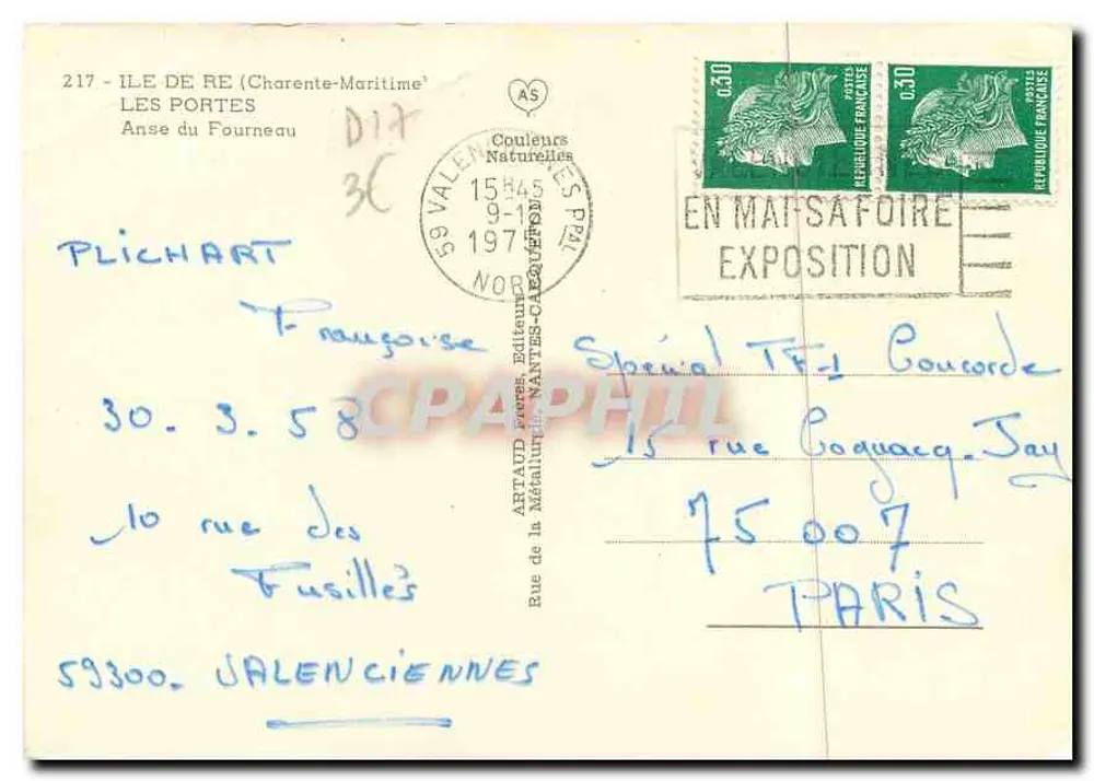 Anse du Fourneau — Île de Ré (Charente-Maritime) — AS - Verso