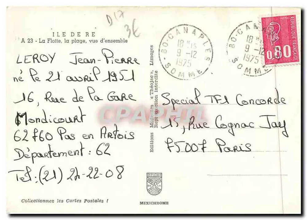 La Flotte, la plage, vue d'ensemble — Éditions Modernes « Théoflac » — IRIS - Verso