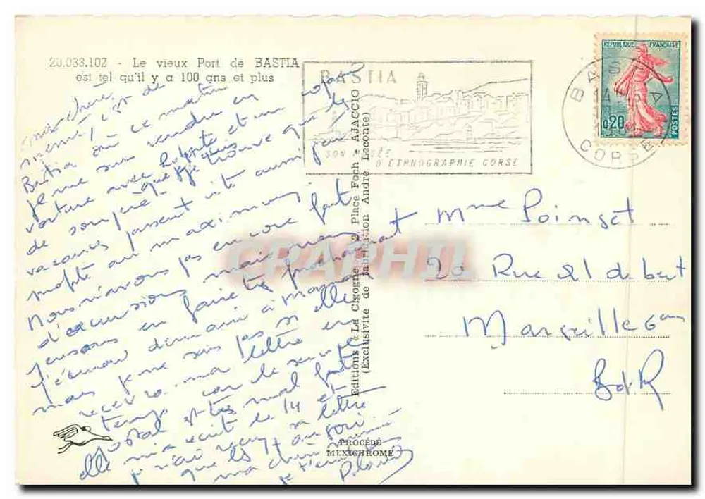 Der alte Hafen von Bastia — Verlag IRIS — n° 20.033.102 - Rückseite