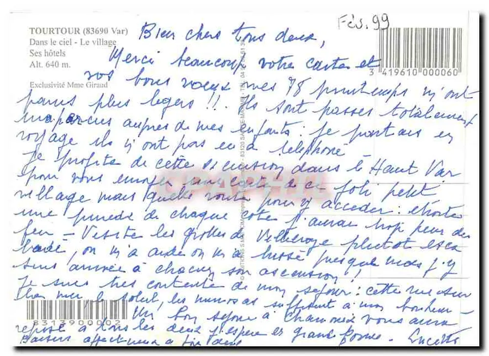 Tourtour — Dorf im Var — Verlag Tourtour - Rückseite