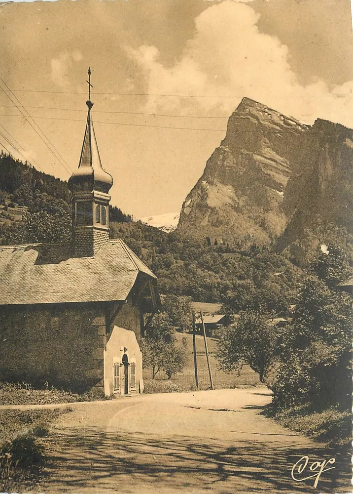 Kirche von Bérouze und der Criou (2225 m.) — Umgebung von Samoëns — CP DES ARTS PHOTOMÉCANIQUES - STRASBOURG-BENILTICHEIN - 7 - Vorderseite