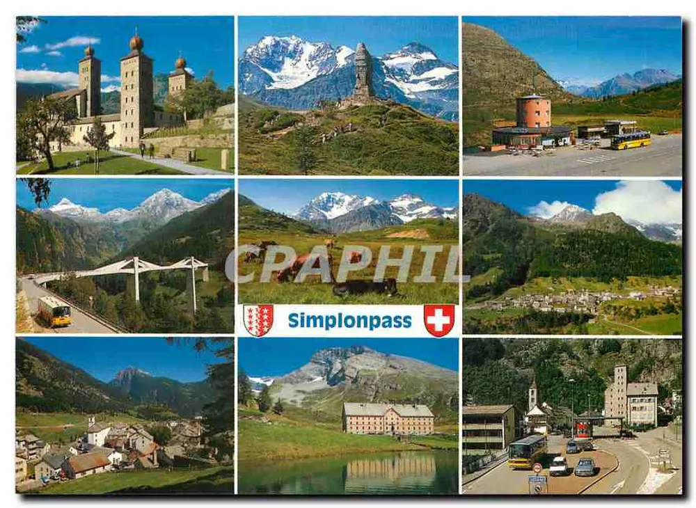 Simplonpass — colar de montanhas e vilas — n°44722 - Frente