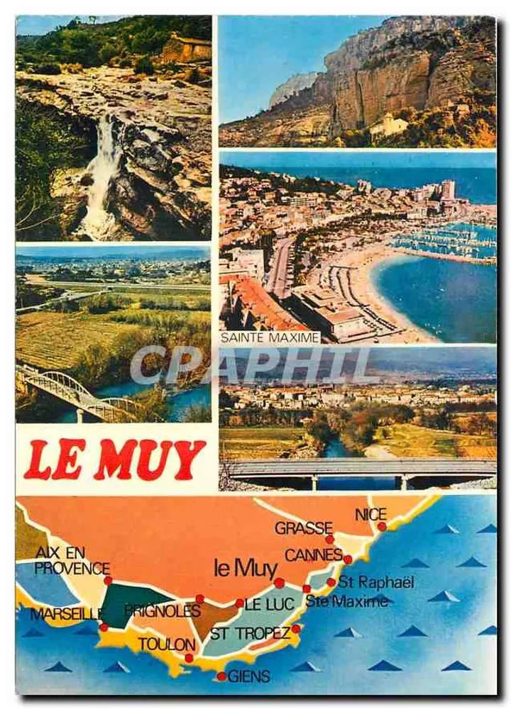 Le Muy — Sehenswürdigkeiten, Flüsse, Weinberge — Druckerei Combièr Mâcon - Vorderseite