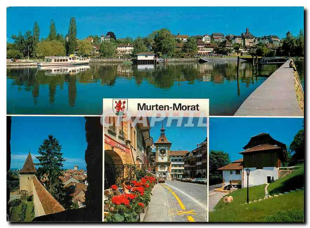 Murten-Morat — vista panorâmica e detalhes da cidade — Edições Gilbert Frébory - Frente