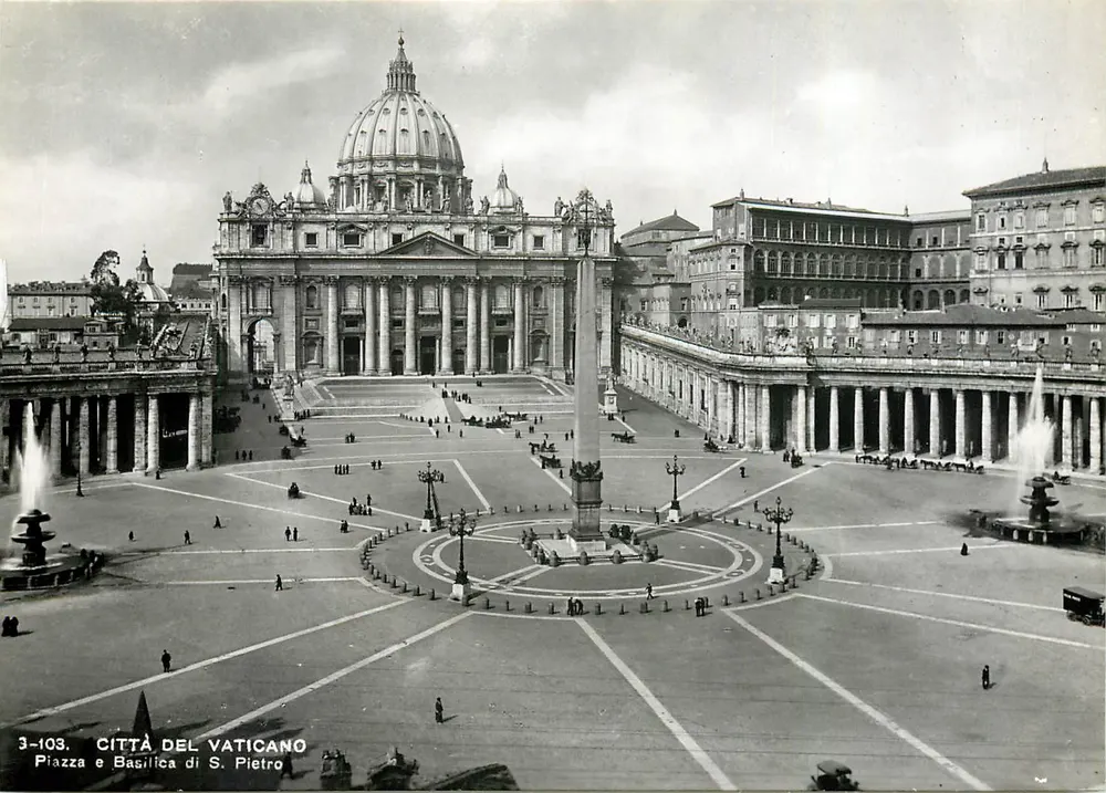 Cidade do Vaticano — Piazza e Basílica de S. Pedro — Fotodizioni Brunner & C. Roma - Frente