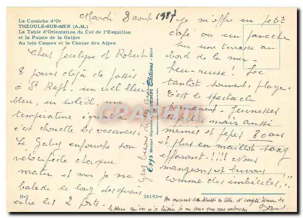Die Goldene Promenade — Die Orientierungstafel des Esquillon-Passes — Verlag Esy's - Rückseite