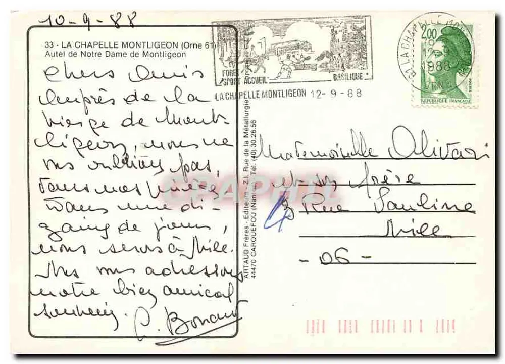Altar der Notre-Dame de Montligeon — Orne - Rückseite