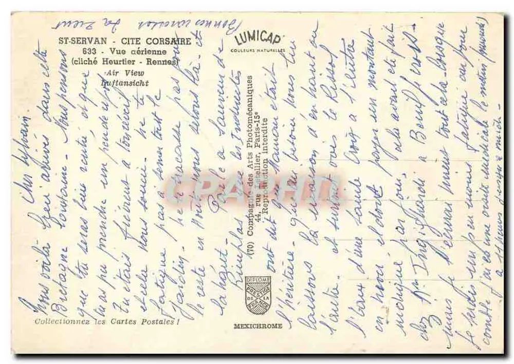 Saint-Servan - Luftbild — Fotografie Heurtier — Rennes — Verlag IRIS - Rückseite