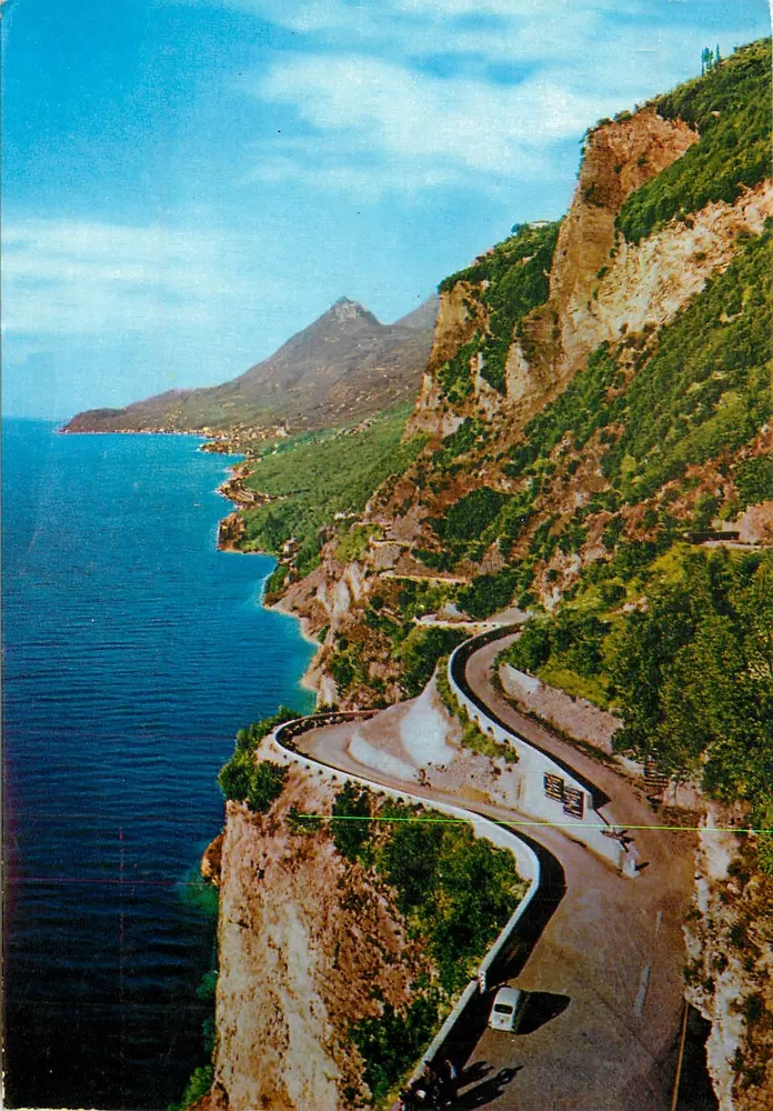 Lago di Garda - Gargnano - Strada Panoramica del Dossi — Editor F. Micheletti, Brescia - Frente