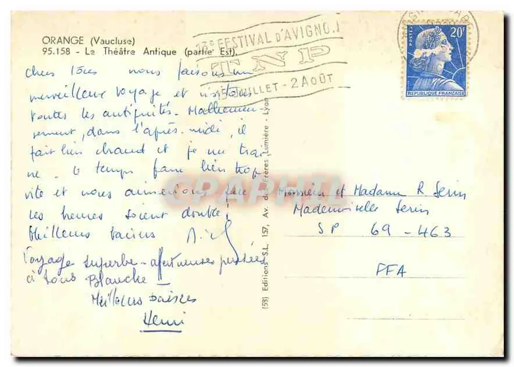 Orange (Vaucluse) - Das Alte Theater (östlicher Teil) — Editions S.L. Nr. 59 - Rückseite