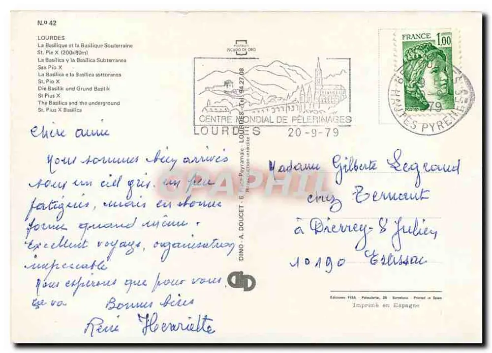 Lourdes — A Basílica Subterrânea e o santuário — Edições FISA, N° 42 - Verso