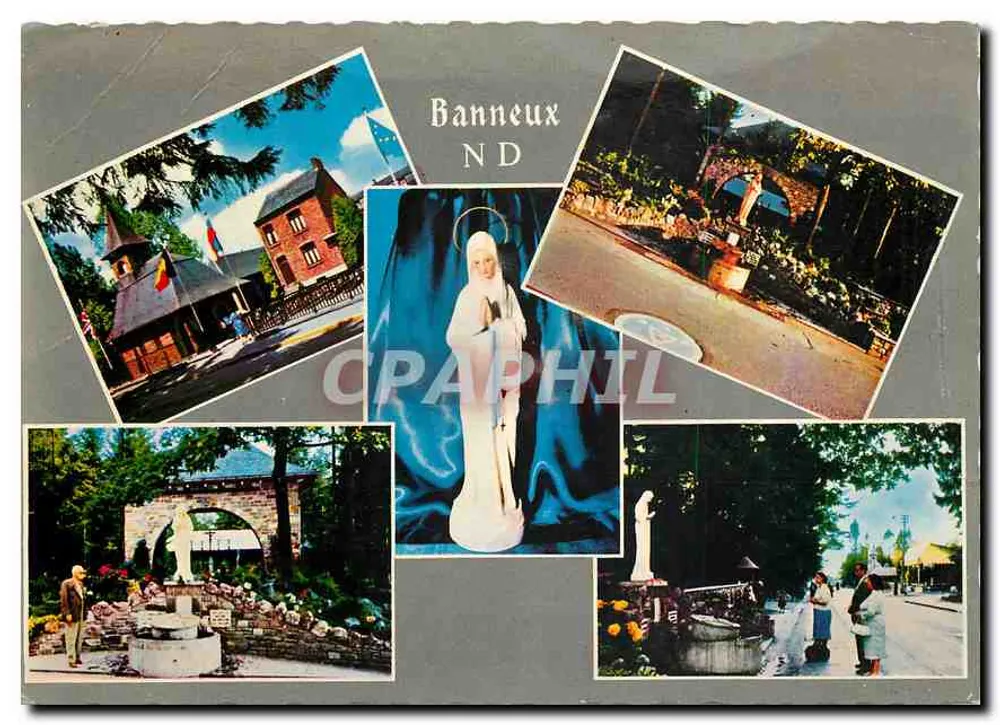 Banneux ND — Collage scen religijnych — Wydawca: L’Heemelkoise, Bruksela - Awers