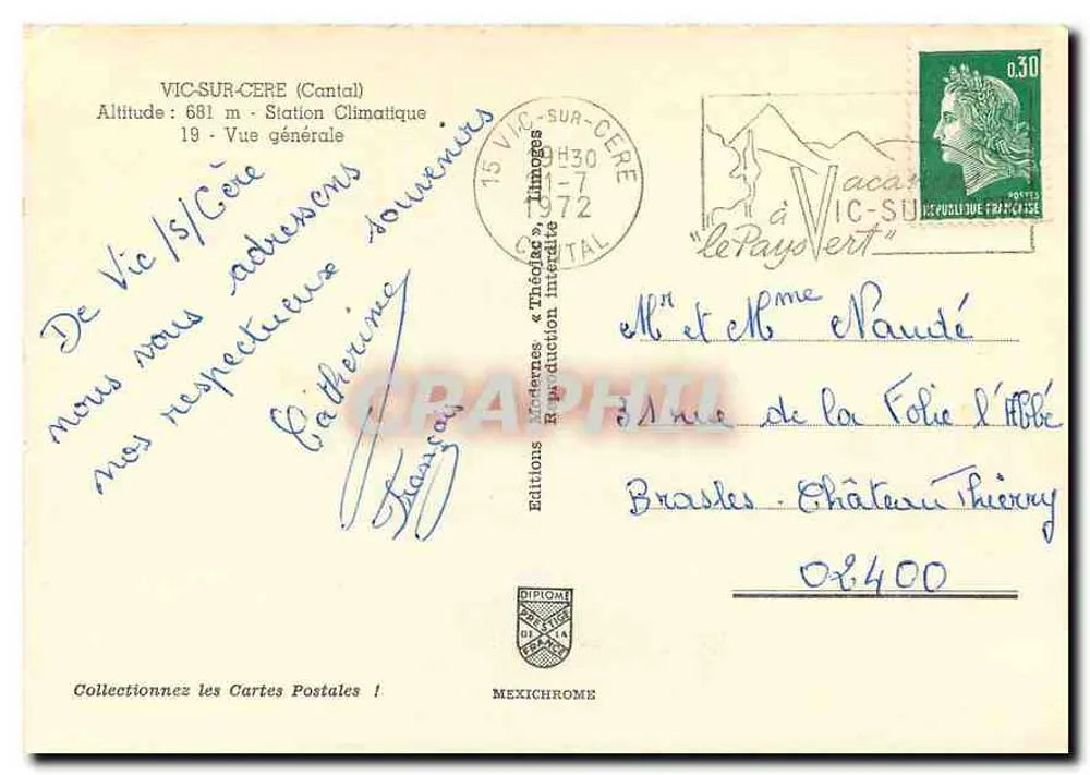 Vic-sur-Cère — Allgemeiner Blick — Editions MEXICHROME, Nr. 19 - Rückseite