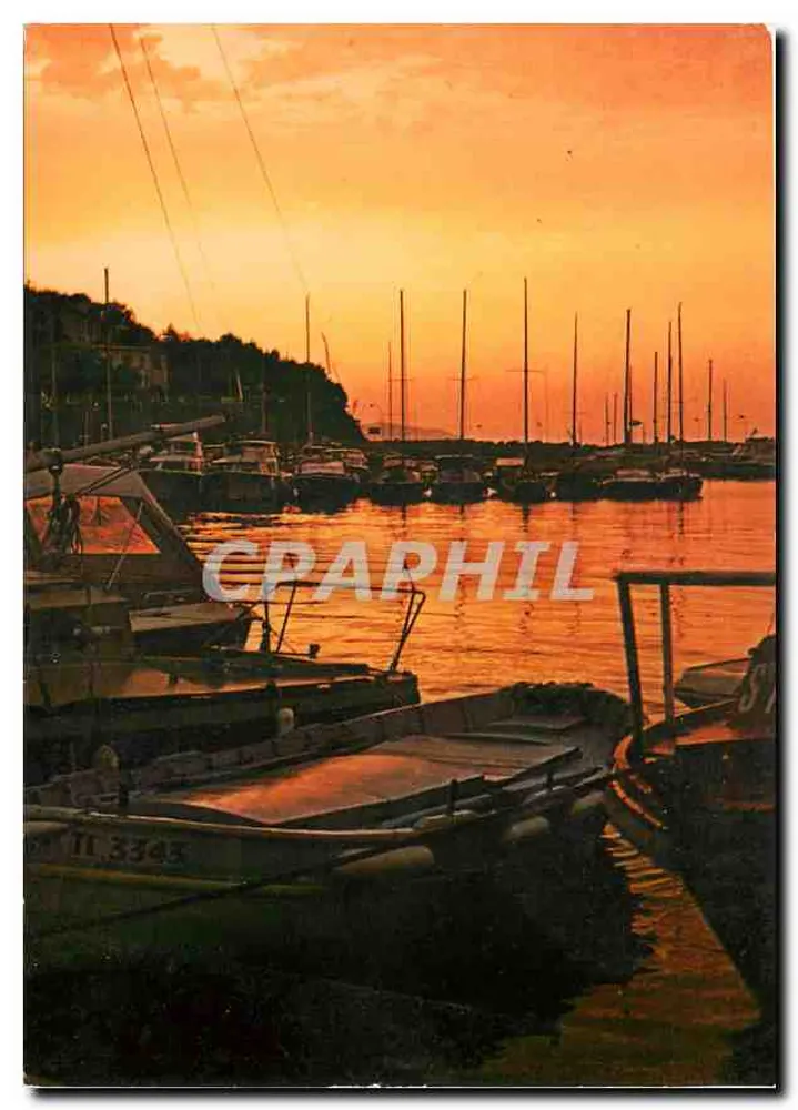 Port de Ste-Maxime — coucher de soleil — Éditions Azur Varoise - Recto