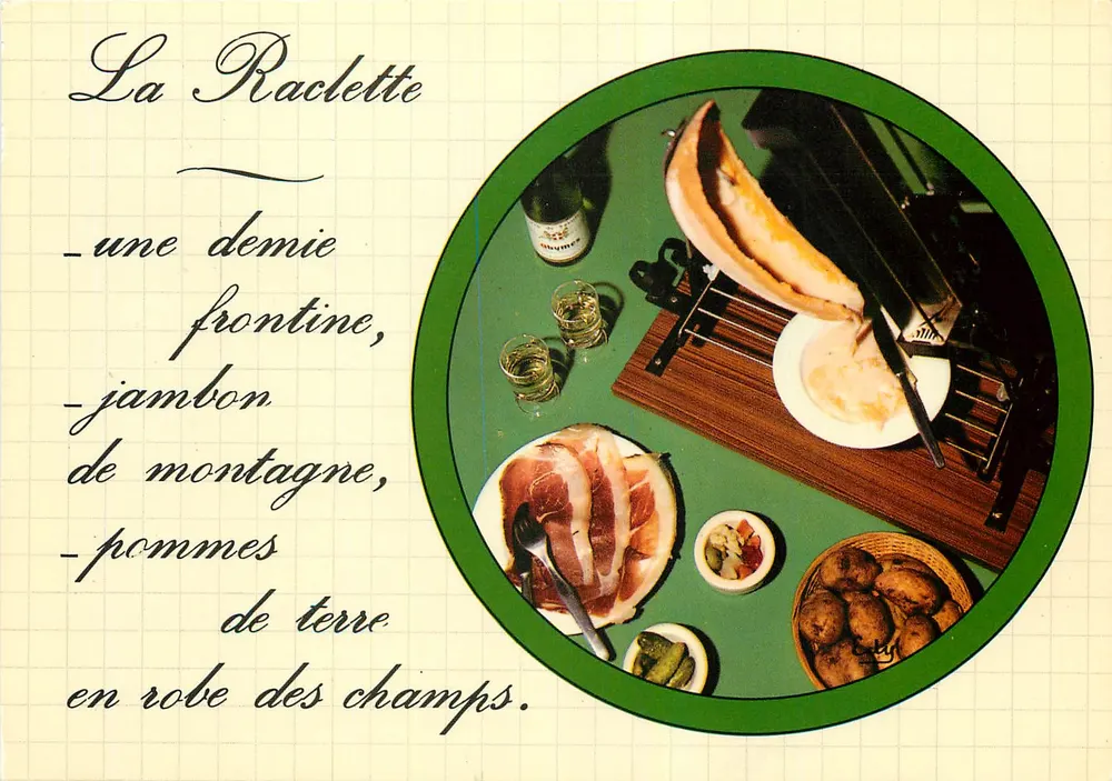 A Raclette — meia frontine, presunto de montanha, batatas em robe des champs — Edições EDY - Frente