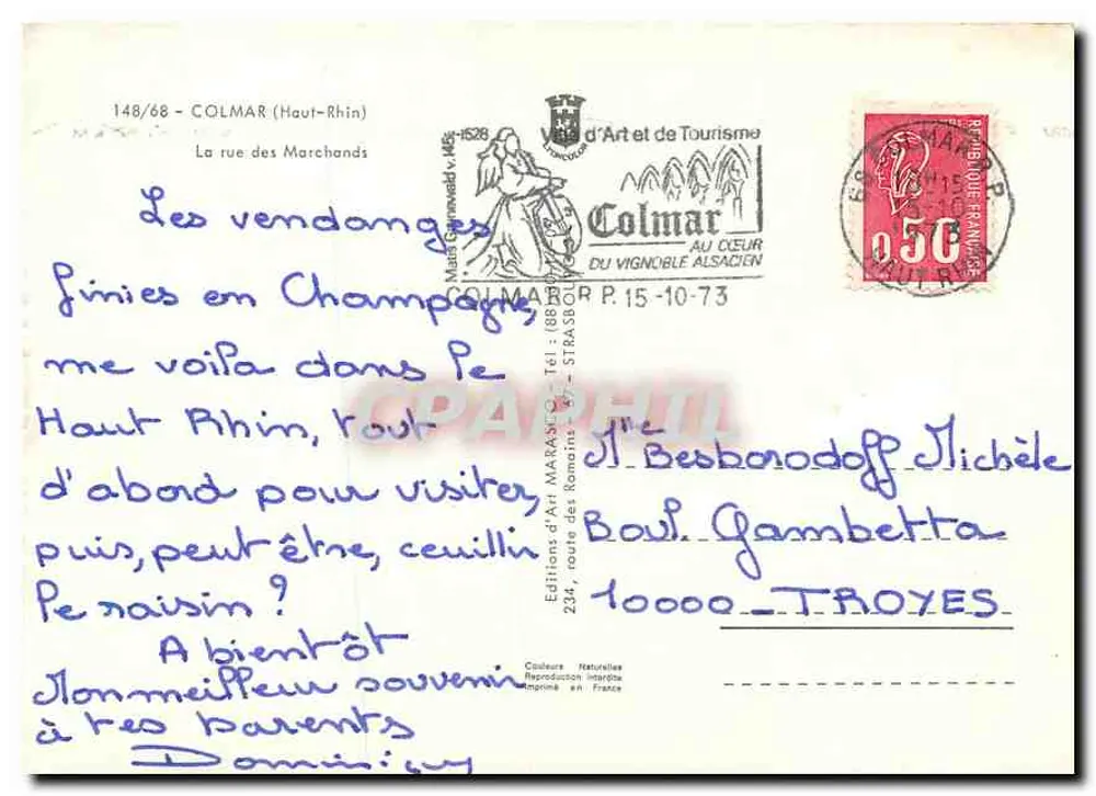 Colmar — La rue des Marchands — Edizioni d'Arte e Turismo - Verso