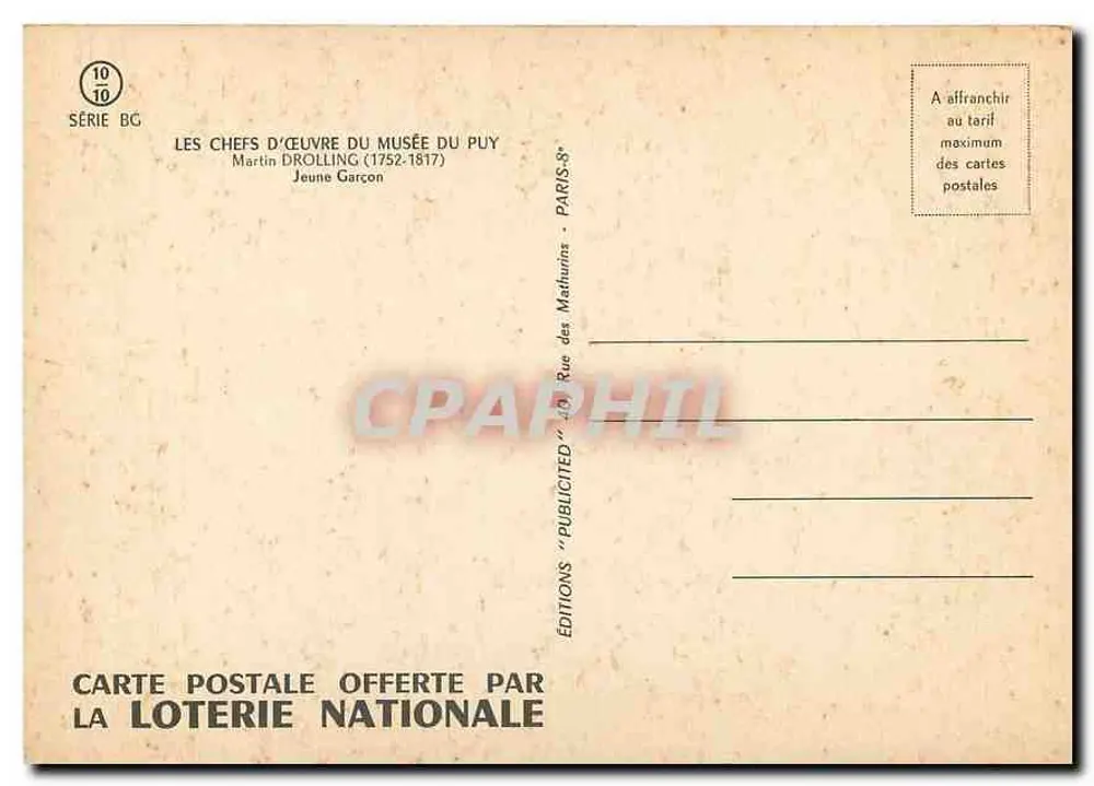 Jeune Garçon — Martin Drolling (1752-1817) — Éditions des Mathurins - Verso