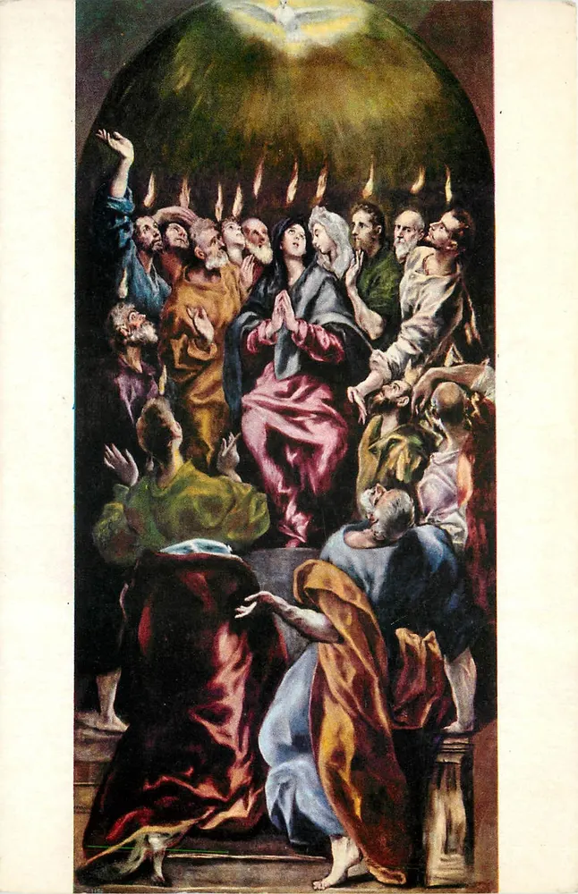 A Pentecoste — pintura de Antonio Greco (1541-1614) — Edições do Museu do Prado - Frente