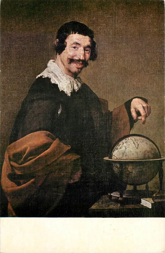 O geógrafo — Retrato de Diego Velázquez — Edições Artísticas Offo, Madrid - Frente