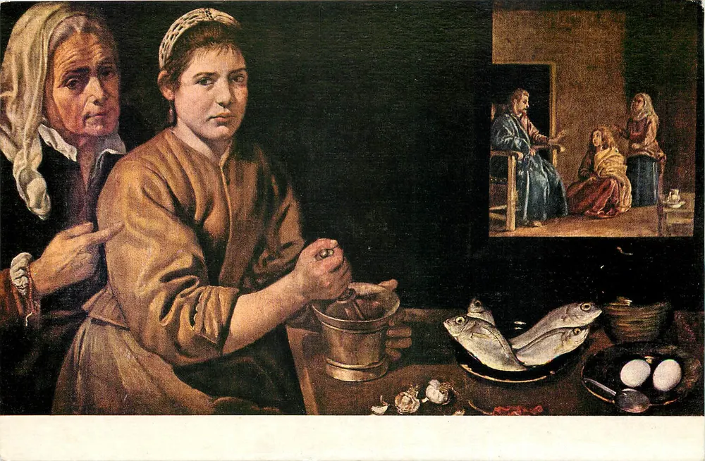 Christ bei Maria — Gemälde von Velázquez — Artísticas Offo Editions - Vorderseite